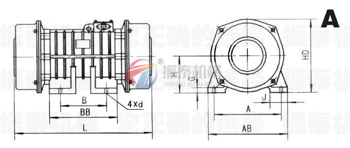 VB-1082-W型振动电机图纸